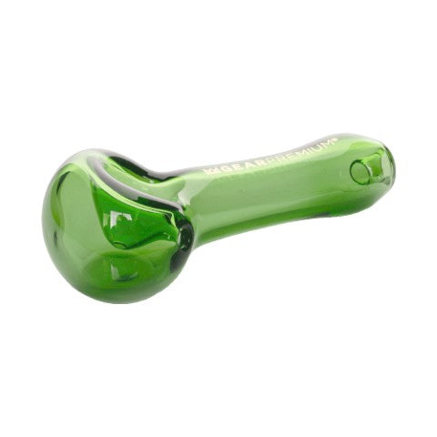 3.75" GREEN HAND PIPE W/ASH CATCHER MOUTHPIECE